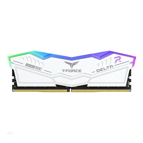 TEAMGROUP T-FORCE Delta RGB CL38 DDR5 32GB 6000MHz Desktop RAM (White)