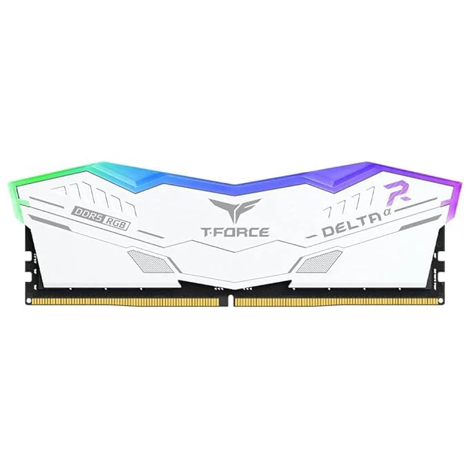 TEAMGROUP T-FORCE Delta RGB CL40 DDR5 16GB 5200MHz Desktop RAM (White)
