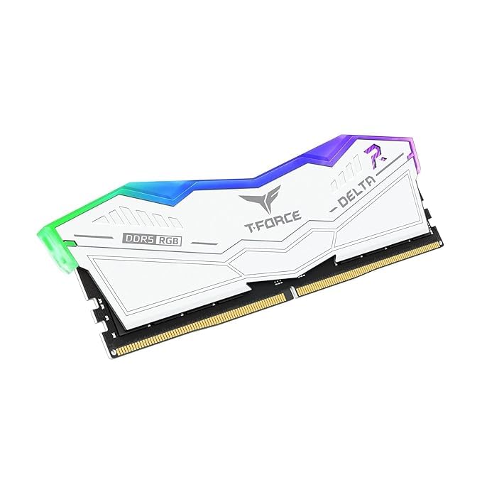 TEAMGROUP T-FORCE Delta RGB CL40 DDR5 16GB 5200MHz Desktop RAM (White) - Image 2