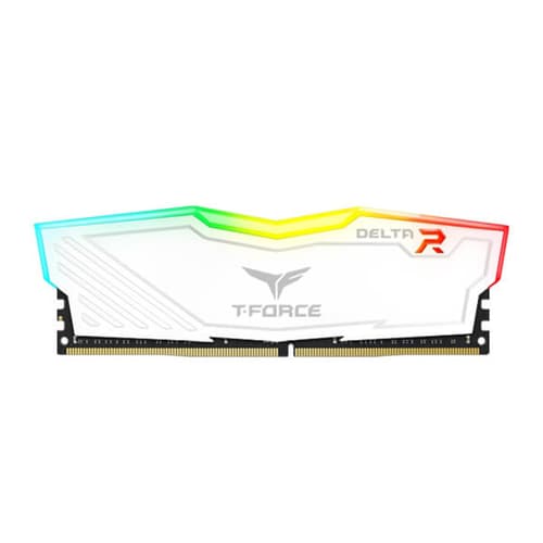 TEAMGROUP T-Force Delta RGB DDR4 16GB (16GBx1) 3600MHz Desktop RAM (White)