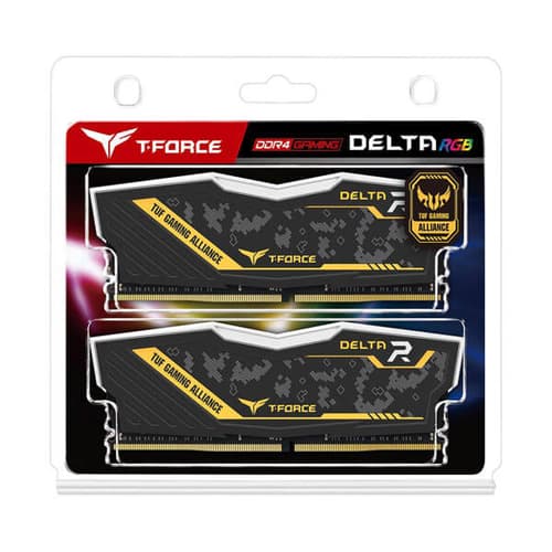 TEAMGROUP T-Force Delta TUF Gaming Alliance RGB CL16 DDR4 16GB (8GBx2) 3200MHz Desktop RAM (Black) - Image 2