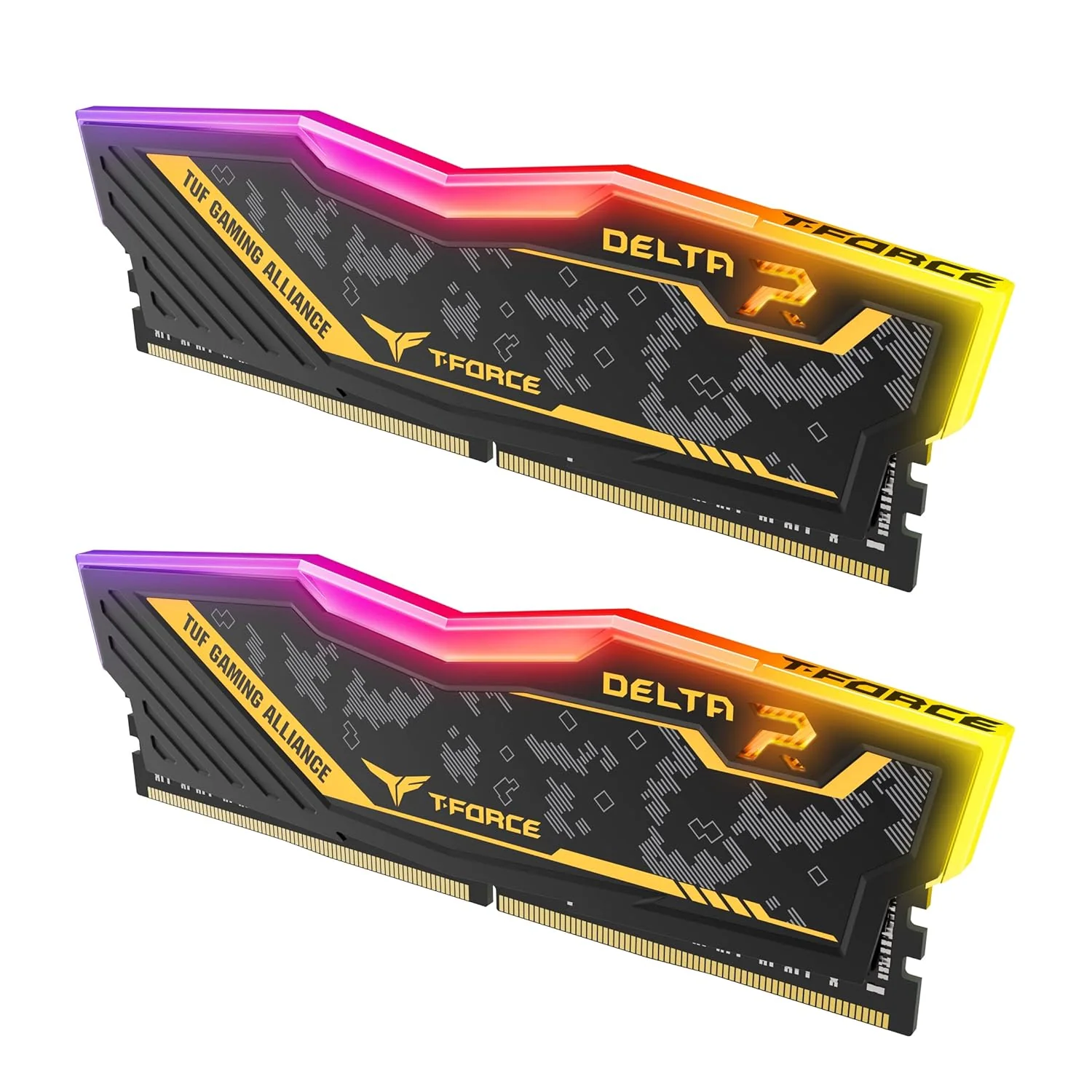 TEAMGROUP T-Force Delta TUF Gaming Alliance RGB CL16 DDR4 32GB (16GBx2) 3200MHz Desktop RAM (Black) - Image 3