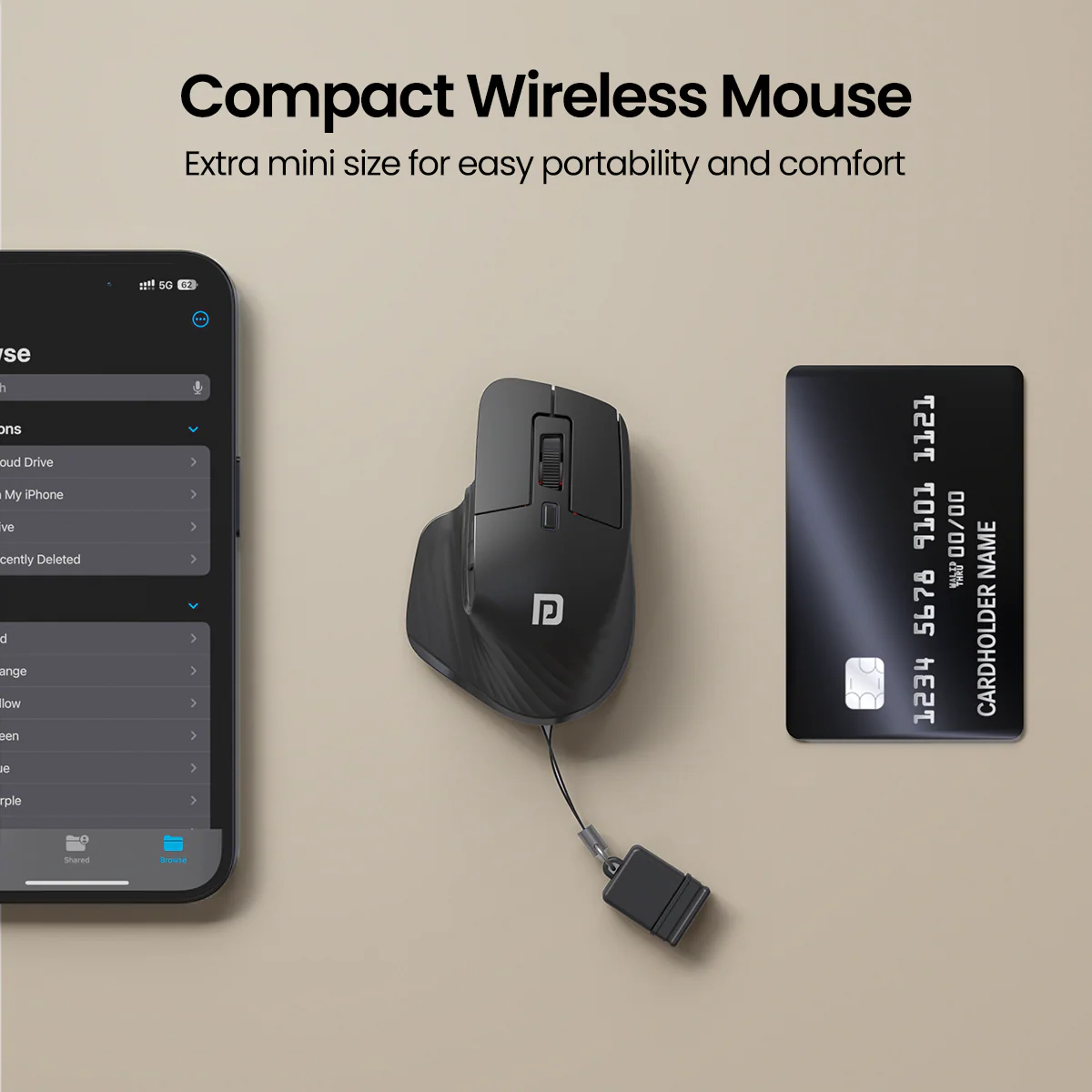PORTRONICS Toad Mino Mini Wireless Mouse | Rechargeable | Bluetooth & 2.4 GHz | Ultra-Compact Size | Multi-Device Pairing - Image 17