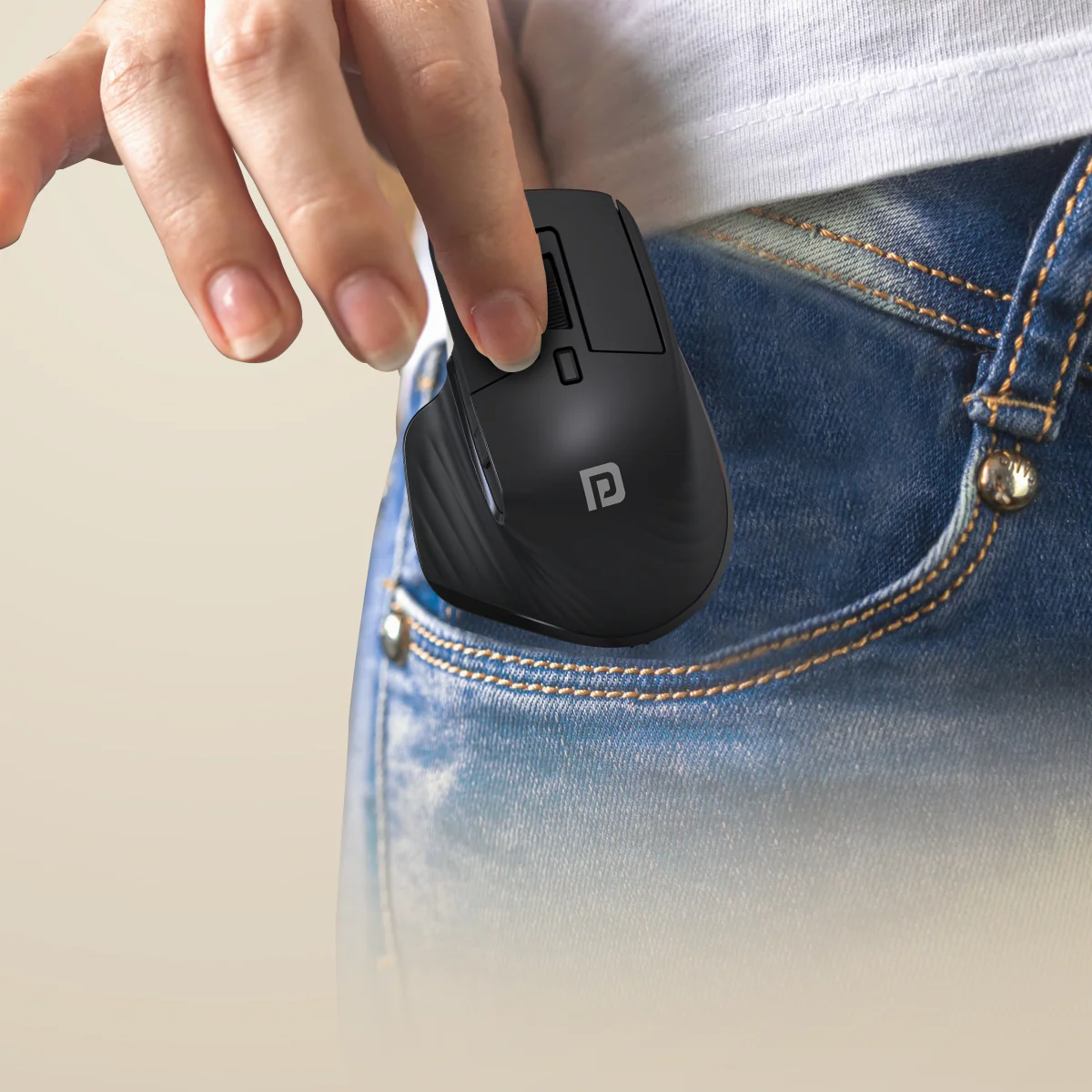 PORTRONICS Toad Mino Mini Wireless Mouse | Rechargeable | Bluetooth & 2.4 GHz | Ultra-Compact Size | Multi-Device Pairing - Image 5