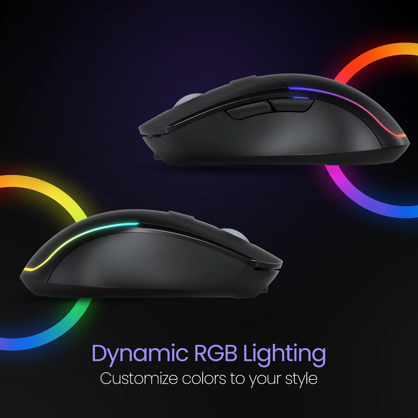 PORTRONICS Toad One Wireless Optical Mouse Adjustable DPI resolution | Type-C charging | 2.4 GHz operating speed | Auto Power Saving - Image 10