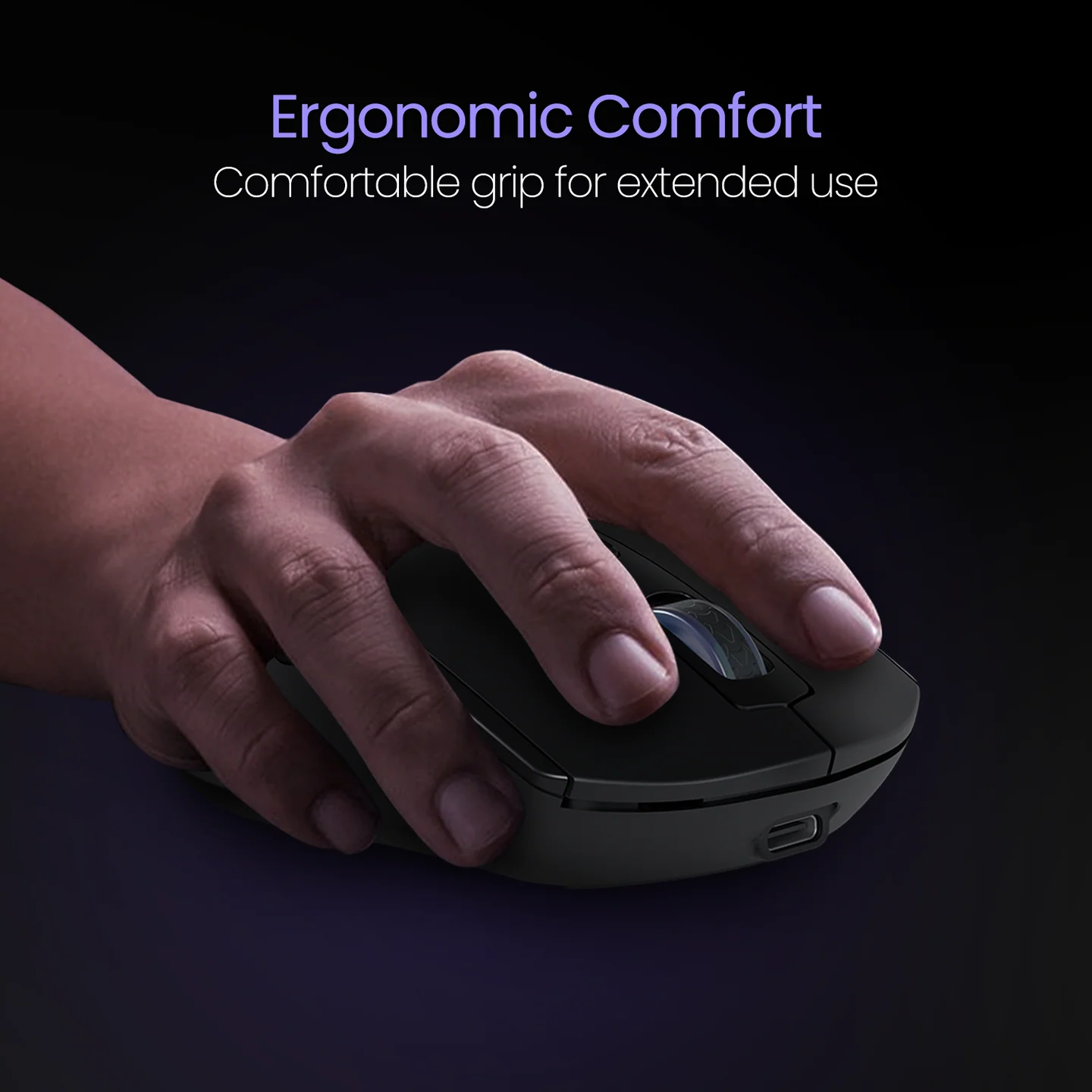 PORTRONICS Toad One Wireless Optical Mouse Adjustable DPI resolution | Type-C charging | 2.4 GHz operating speed | Auto Power Saving - Image 5