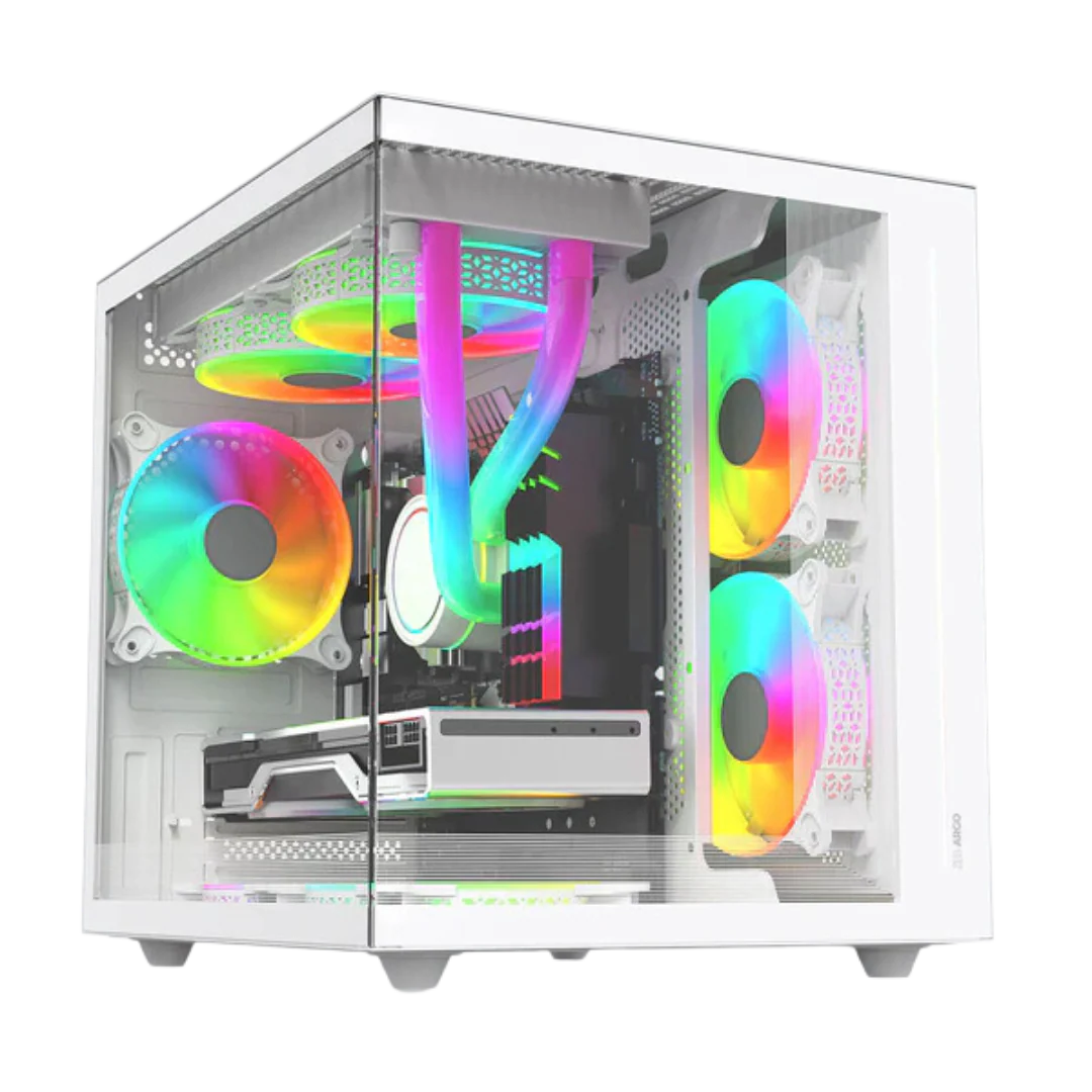 Zebronics Argo White Cube Micro ATX/ITX Computer Case