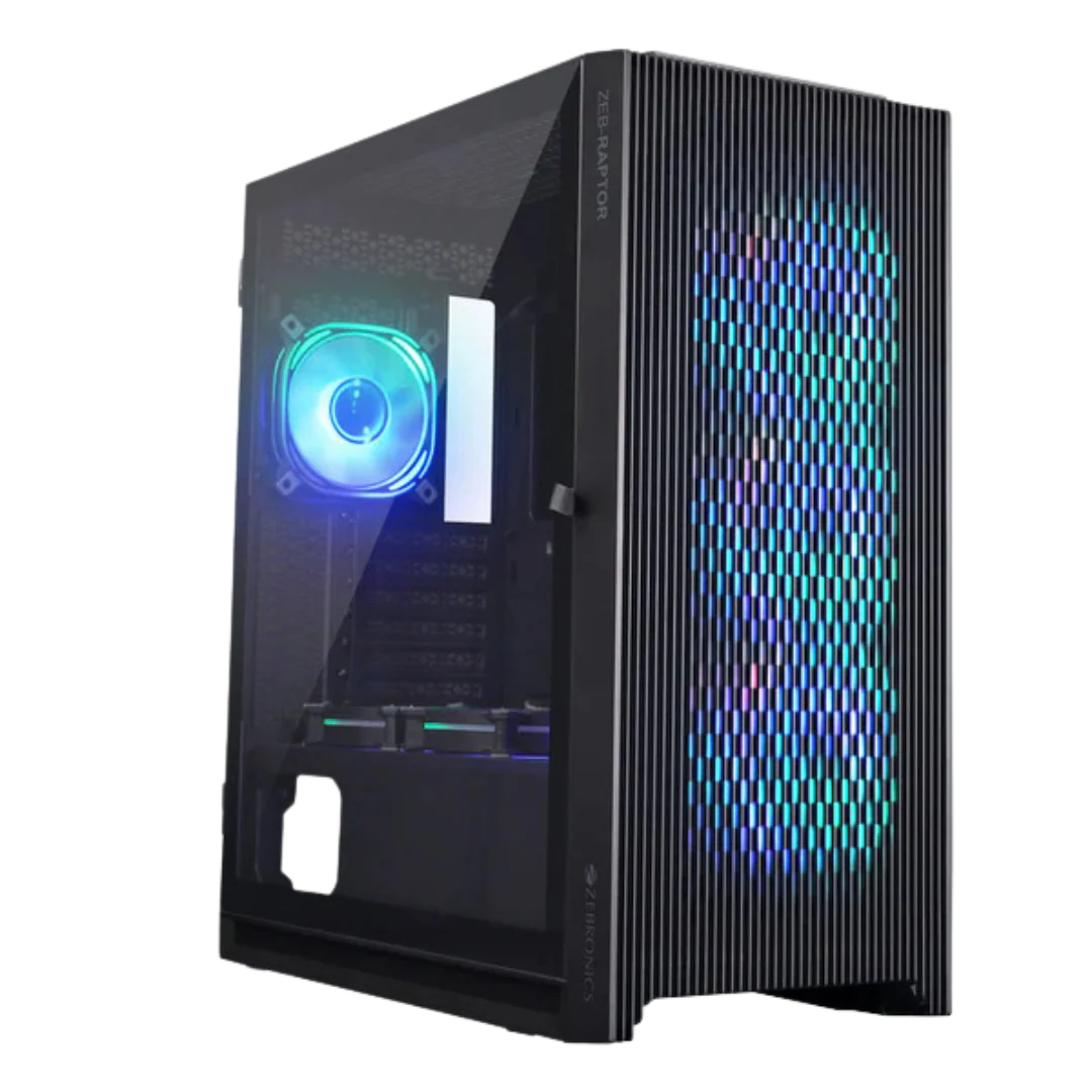 Zebronics Raptor Black Mid Tower Computer Case